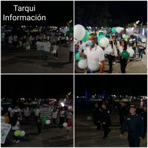 Marcha por la vida de policias y militares en Tarqui