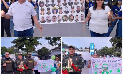 Marcha por la vida de policias y militares en Tarqui