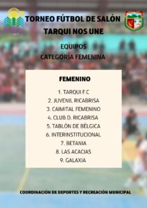 Fútbol de salón femenino Tarqui 2023
